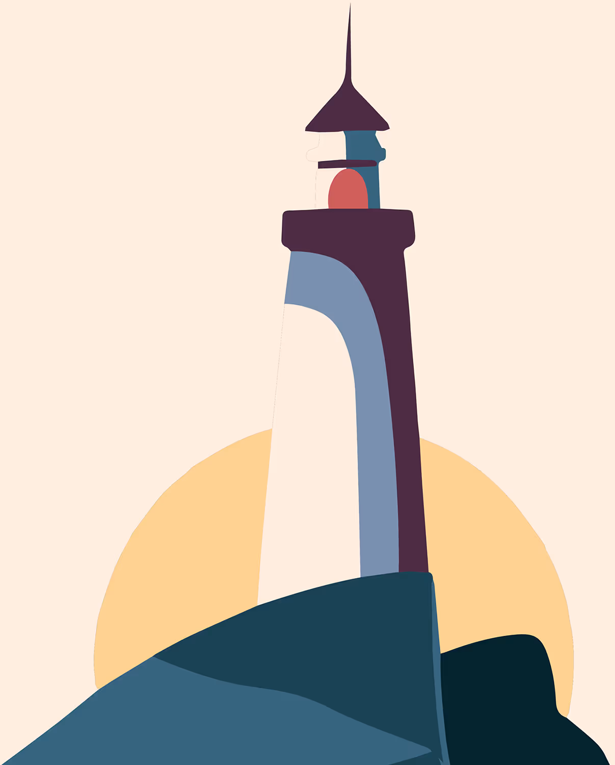 An illustrated lighthouse.